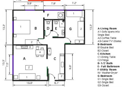 12 Shamai - Footage floor plan - option 2
