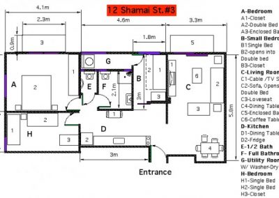 12 Shamai - Metric floor plan - option 3